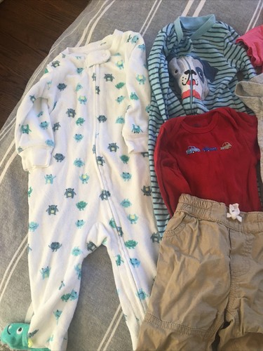 Baby Boy 9 month (Lot of 15) Carter's Sleep Play, One PIece, Outfits, Pants 900 - Picture 2 of 12