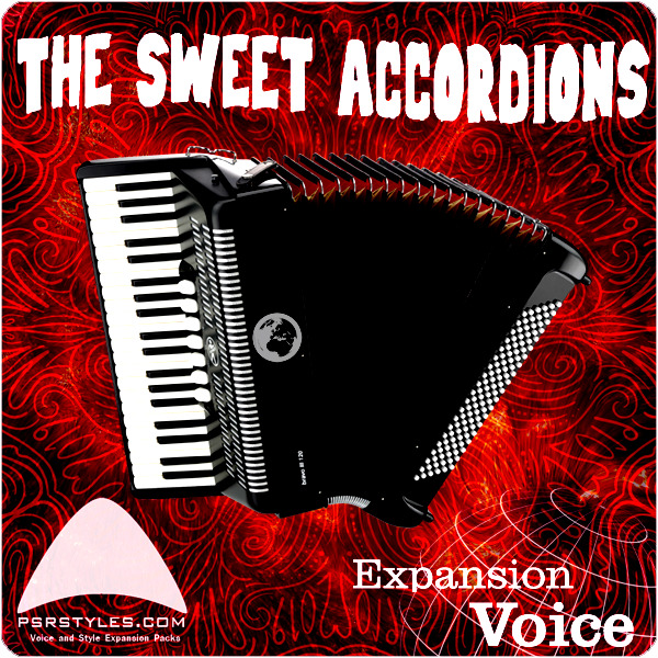 SWEET ACCORDIONS Expansion Pack for YAMAHA Genos Tyros 5 PSR SX-900 S-975 S-970