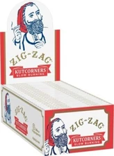 😎 24 X ZIG-ZAG KUTCORNERS 💛 ROLLING CIGARETTE PAPER SLOW BURNING 💙 FULL BOX