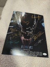 James Cameron's Aliens foto xenomorfo autografata 11x14 firmata x8 JSA