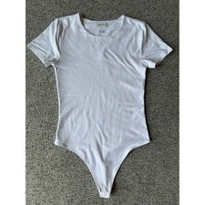 Babaton White Short Sleeve Bodysuit Size Medium