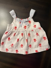 Janie and Jack Baby Girl Flamingo Tropical Dress 0-3M Pink Ruffle Sleeves