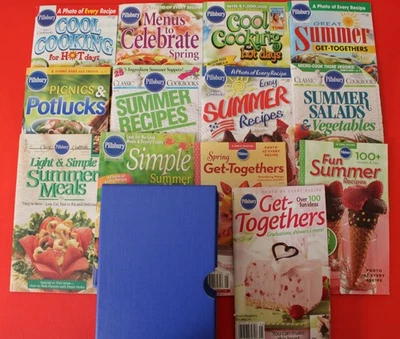 Pillsbury Cookbook Booklets AND a Hard to Find Slip Cover - Summer Meals Recipes - Image 1 of 4