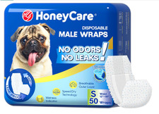50 Pack Waist Disposable Dog Diapers Male wraps Belly Bands Pet Soft Small Size 