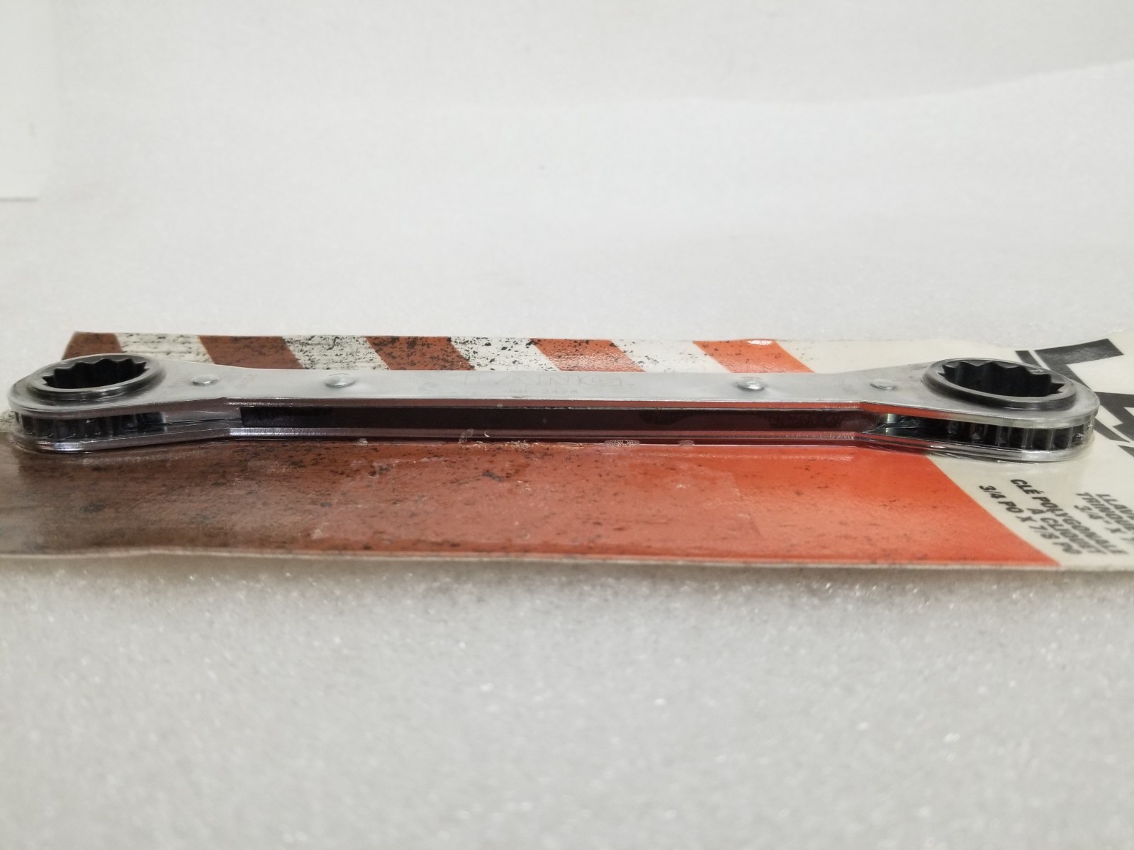 Lang Tools RB-2428 Ratcheting Box Wrench Double End 3/4" and 7/8" Made in USA