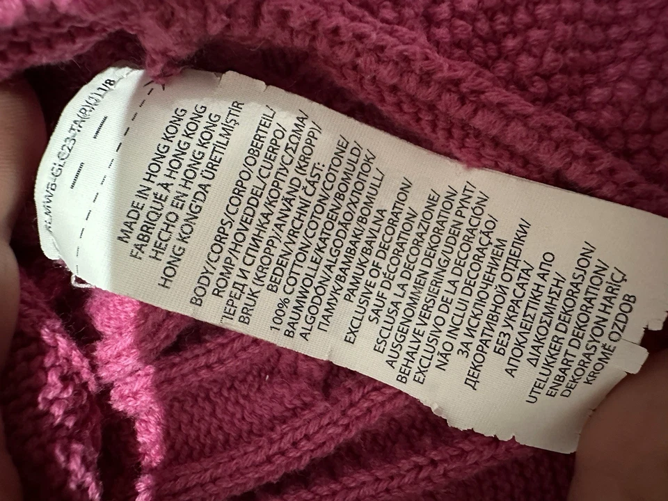 Cárdigan suéter tejido con cable amarillo para niñas pequeñas Polo Ralph Lauren talla 2T Foto 3 de 3