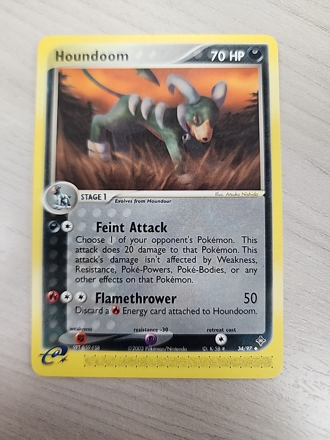 2003 Pokémon Houndoom EX Dragon 34/97 Non-Holo Uncommon