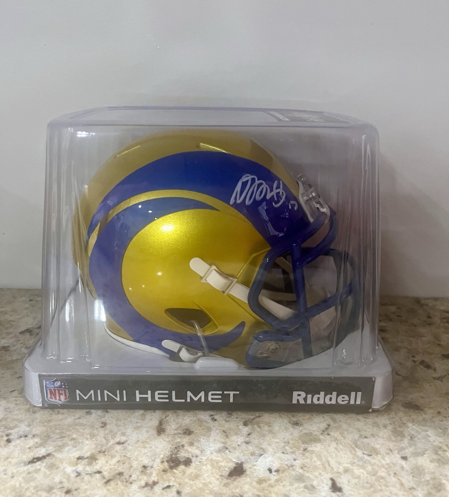 Davante Adams Autographed Signed Los Angeles Rams Flash Mini Helmet Beckett 