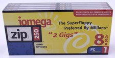 Iomega 250MB Zip Disks 8 Pack NIB