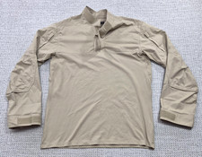 5.11 Tactical Shirt Mens Medium Beige Long Sleeve Combat High Neck Military