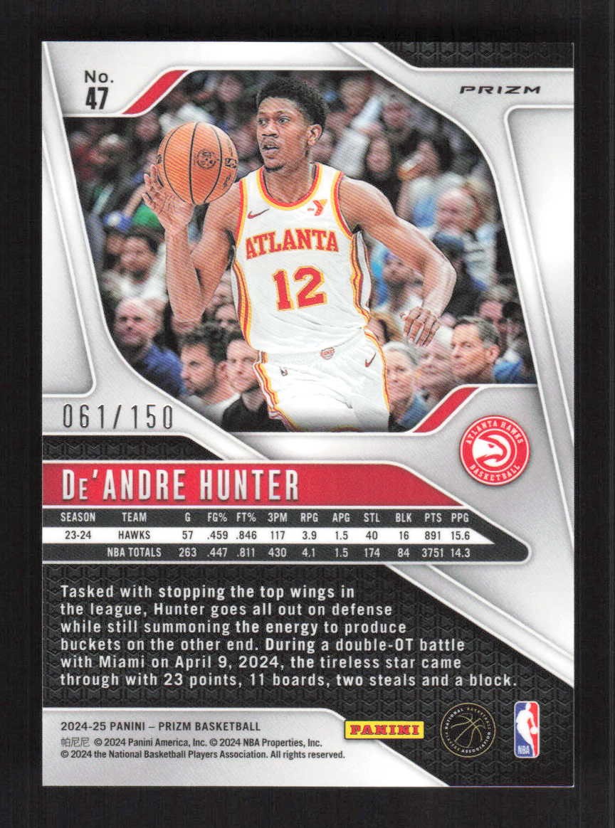 De'Andre Hunter 2024-25 Panini Prizm Premium Factory Set