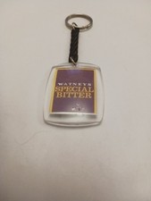Rare Vintage 1970s Watneys Special Bitter Beer Plastic Key Ring Fob