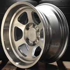 Mflow Mf07 6x135 17x9 -38 Offset Machine Silver 6 Spoke 3deep Lip 4 Wheels Set