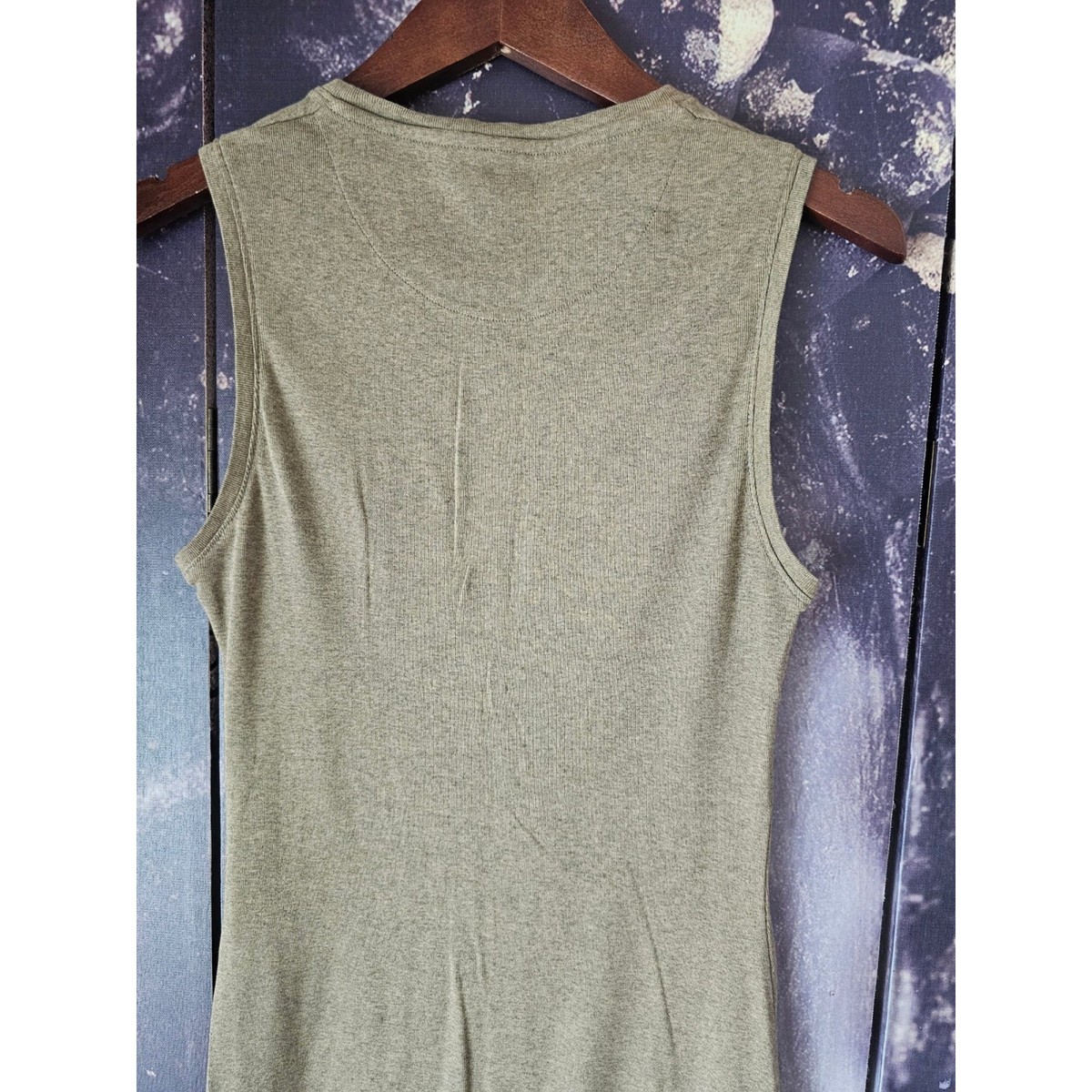 Loewe Anagram Olive Green Sleeveless Knit Long Tank Dress Size L 