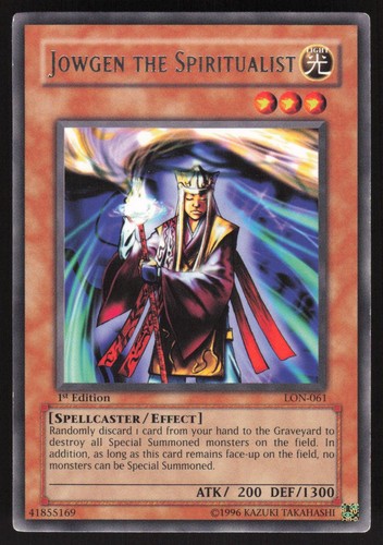 Jowgen the Spiritualist [1st Edition] LON-061 YuGiOh Labyrinth of Nightmare card