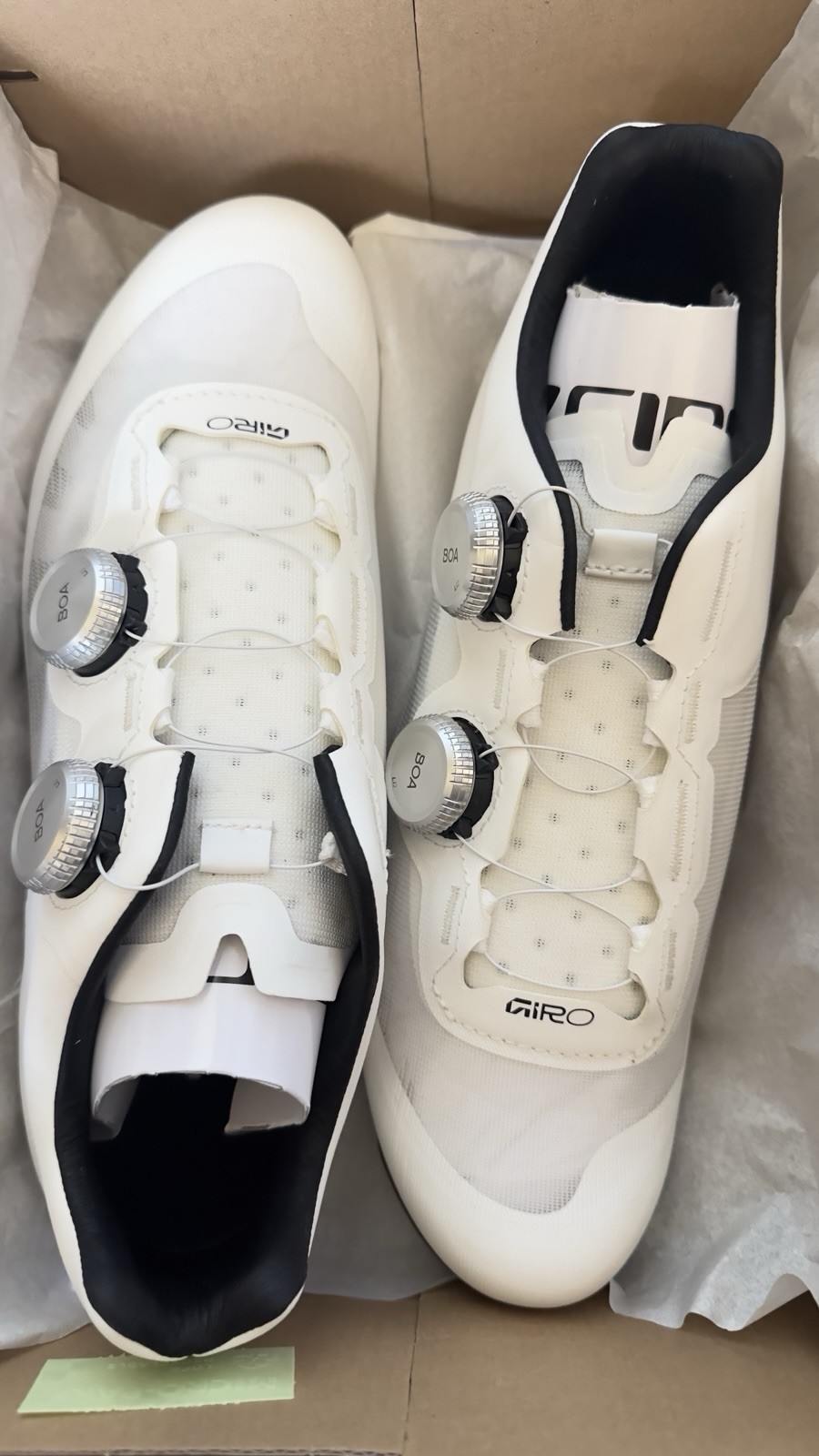 Giro Road Cycling Shoes White BOA Dial Fits Clipless Pedals Synthetic Men-47