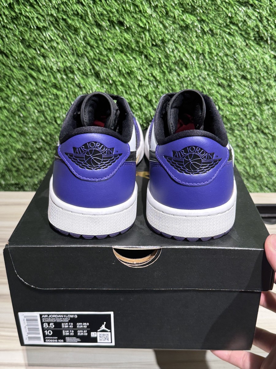 Jordan 1 Low Golf Court Purple Mens Size 8.5 White Black DD9315-105 Sneaker s-l400.jpg main image 3