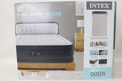 #ad Intex Dura Beam Deluxe Queen Air Mattress with Built In Pump and Headboard $67.18