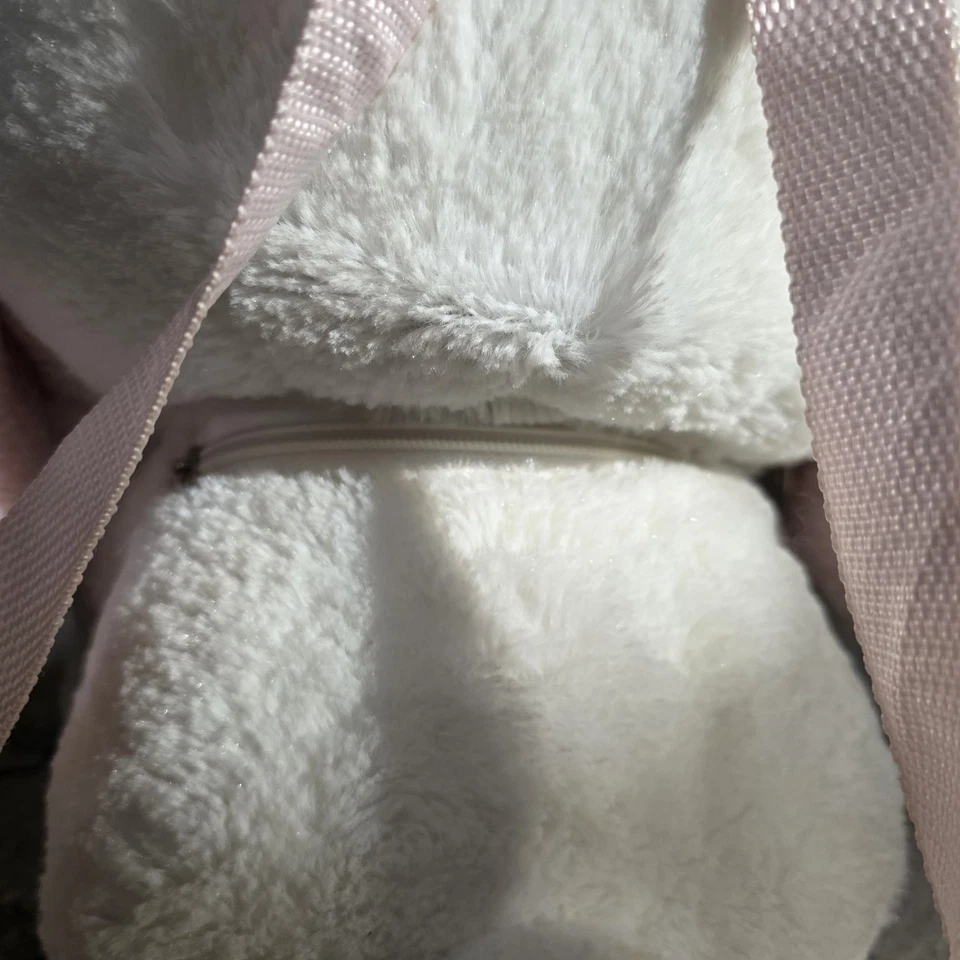 White Bunny Backpack Plush 16" with 2 pockets - Image 4 of 4
