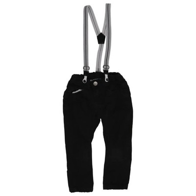 Dopo Dopo Boys, Latzhose, Größe: 98, Schwarz, Jungen, Streifen #4ee