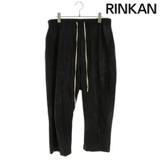 Rick Owens 18AW RU18F1395-LBG Draw Cord Leather Cropped Long Pants Men's 50 Used
