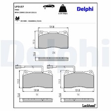 DELPHI Bremsbeläge Satz Vorne Bremsklötze für ALFA ROMEO 159 Sportwagon (939)