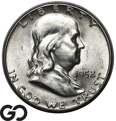 1952-S Franklin Half Dollar, Choice BU++ Tougher Date
