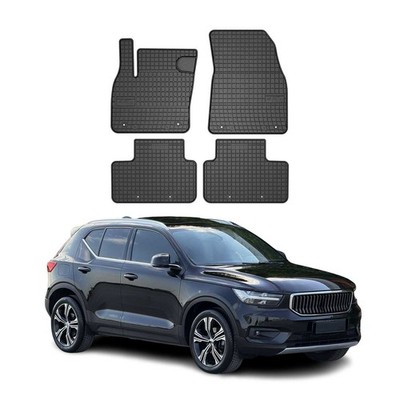 OMAC Floor Mats Liner for Volvo XC40 2019-2026 Black Rubber All-Weather 4Pcs