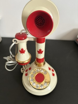#ad #ad 1973 Northern Electric Deco Tel Canada Maple Leaf Rotary Dial Candlestick Phone C $68.00