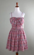 ANTHROPOLOGIE NWT $375 Love The Label Liberty London Bow Mini Dress Size Large