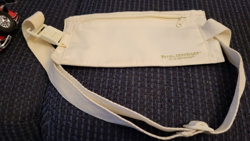 Vintage Samsonite Royal Traveller RT-05 Waist Money Belt Ivory 1995 with Zipper