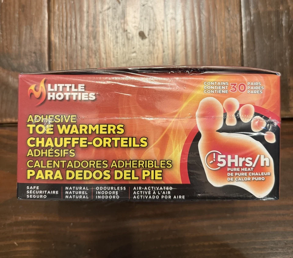 NEW Little Hotties Adhesive Toe Warmers 30 Pairs Box SEALED ex 7/27 - Image 3 of 4