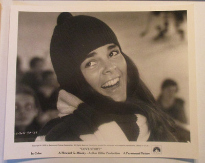 PRESS PROMO PHOTO 1970 MOVIE LOVE STORY ALI MCGRAW B&W 8X10 T986