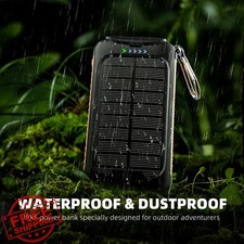 49800mAh Solar Charger Power Bank, Fast Charge, Type-C, Dual USB