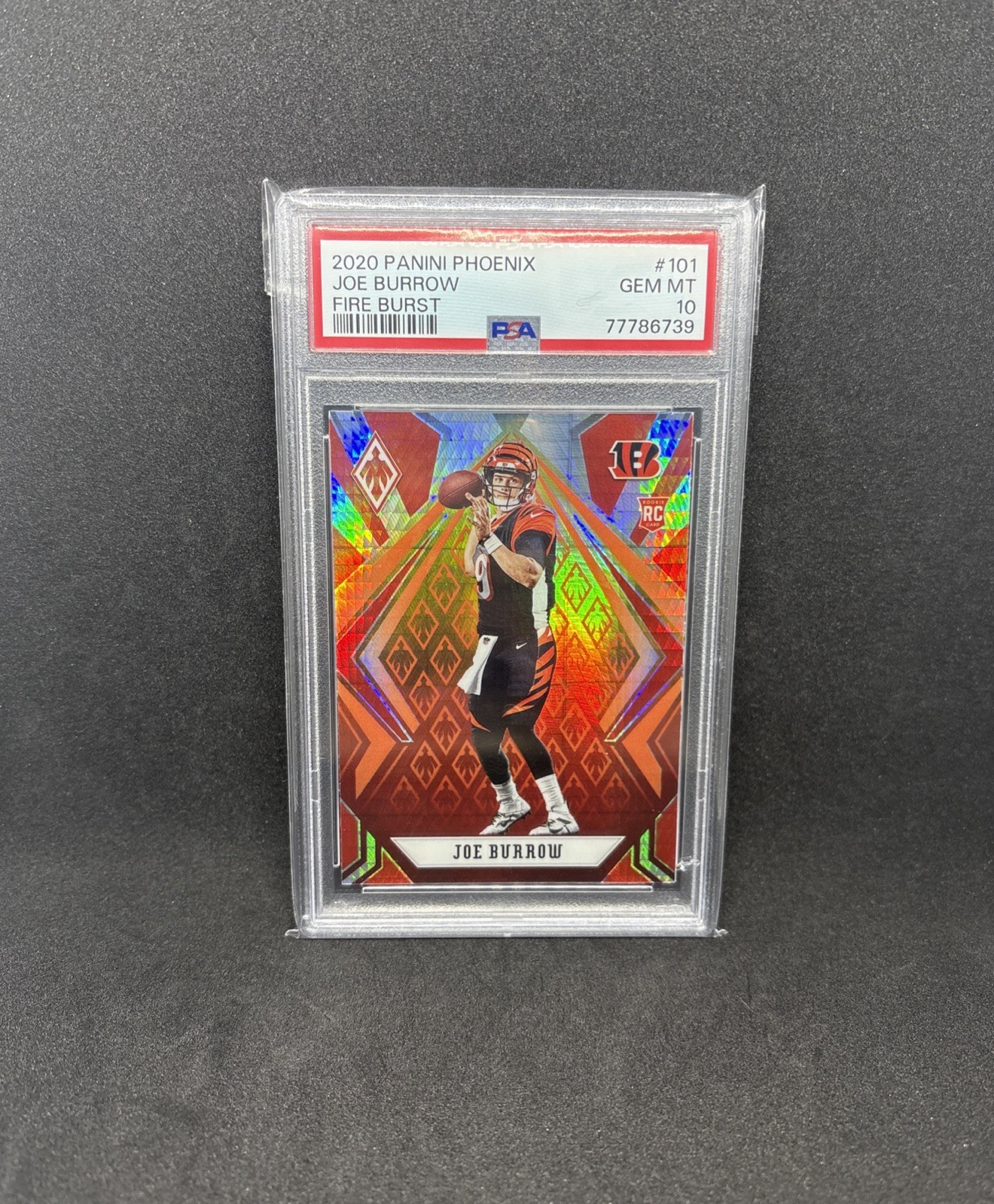 2020 Phoenix - Joe Burrow Fire Burst #101 RC Bengals PSA 10 GEM MINT