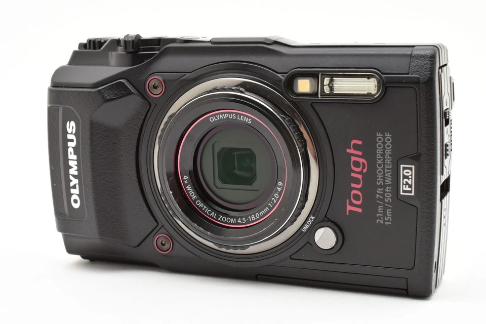 [445 disparos] Cámara digital Olympus Tough TG-5 negra 12,0 MP 15 m impermeable JAPÓN Foto 2 de 4