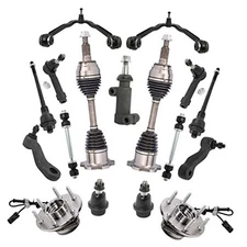  Front Control Arm Ball Joint Sway Bar Link Tie Rod Hub CV Axle Kit Set 17pc