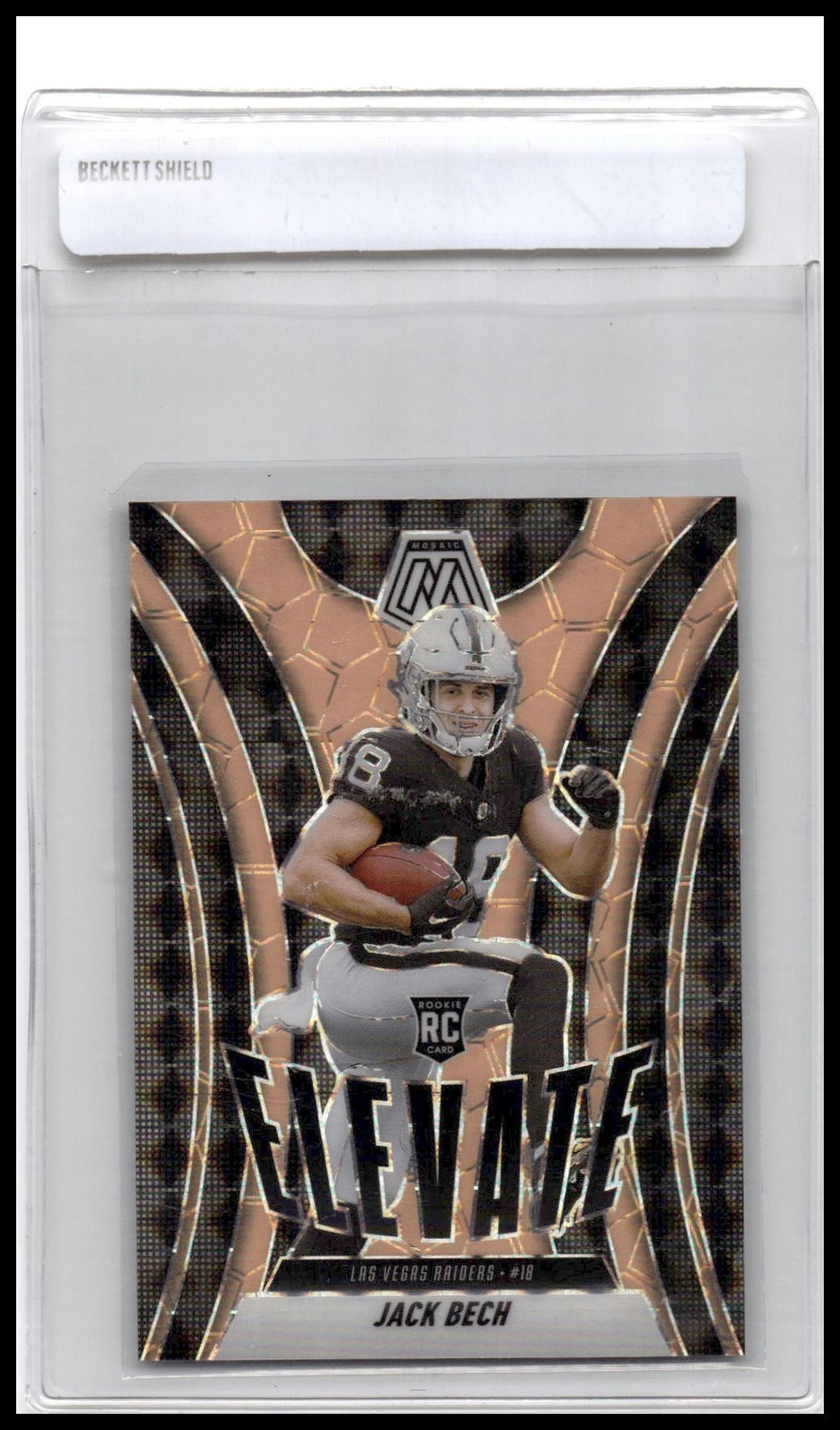 2025 Panini Mosaic #11 Jack Bech Elevate Mosaic Orange Fluorescent