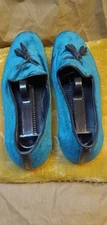 Blue Suede Loafers Size 7 Made In Paraguay. Scuffs and Scratches. Very Nice