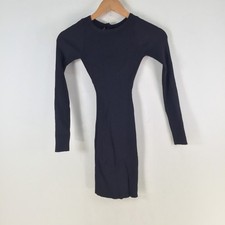 Perfect stranger womens crepe knit bodycon mini dress size 4 black 123371