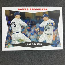 Aaron Judge Gleyber Torres 2020 Topps Archives '60 Combo Cards Insert NY Yankees