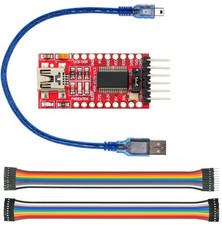 WWZMDiB Mini USB to TTL Serial Converter Adapter, 3.3V/5.5V, FTDI Blue