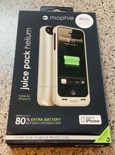 Mophie Juice Pack Helium Air Battery Case Apple iPhone 5 5s, Silver NIB