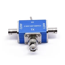 Manual Two Way Coaxial Antenna Switch 1 Input 2 Outputs for Amateur Radio Setup