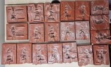 10 Vintage Toy Soldier Scottish Highland Rubber Mold Lot Scots Gordons Dunken Co