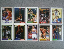 LOTE #9 - 100 tarjetas de baloncesto Fleer SkyBox Rodman Malone de colección de los años 90
