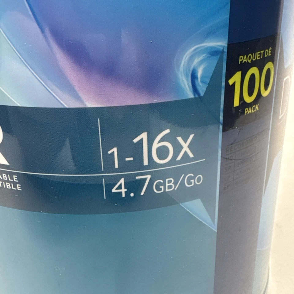 TDK DVD+R Recordable 1-16x 4.7GB/Go 100 PACK Spindle SEALED NEW-FREE SHIPPING! - Image 3 of 4