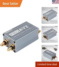 2Ch RCA Noise Filter Hum Eliminator Silver-Gray HiFi Stereo