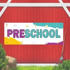 Preschool Indoor Outdoor Vinyl Banner Design