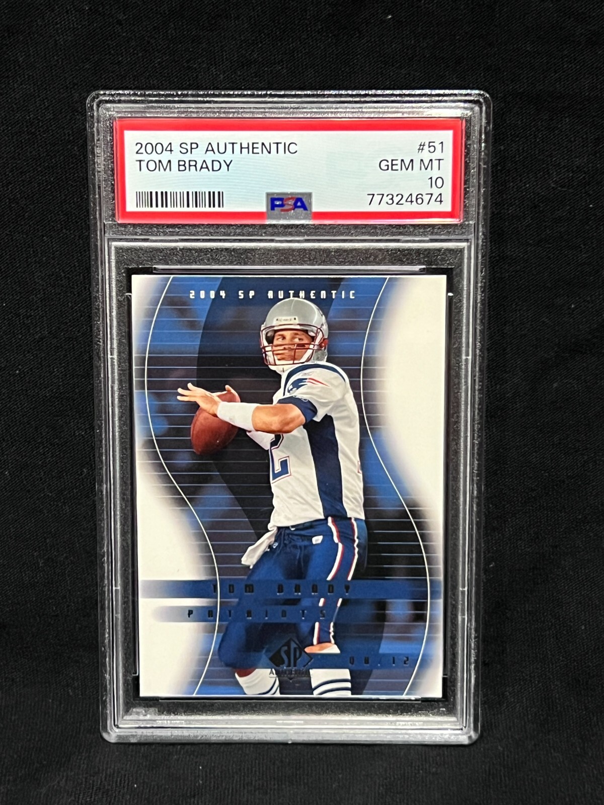 2004 TOM BRADY SP AUTHENTIC #51 PSA 10 GEM MINT view 1